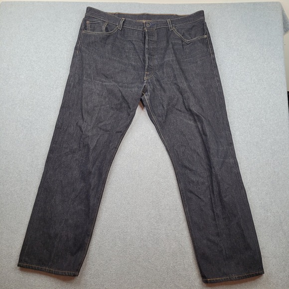 Levi's Other - Levi's 501 Original Fit Jeans Mens 42x32 Dark Wash Blue Button Fly Straight Leg